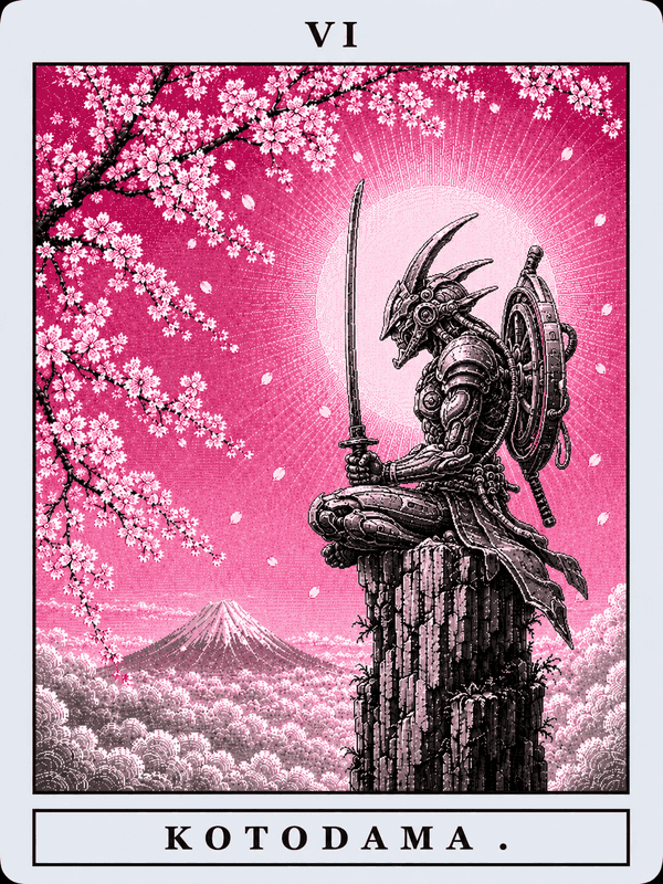 Carte tarot pixel art VI — AIKOTOBA, le SaaS d'apprentissage des langues à audio embarqué